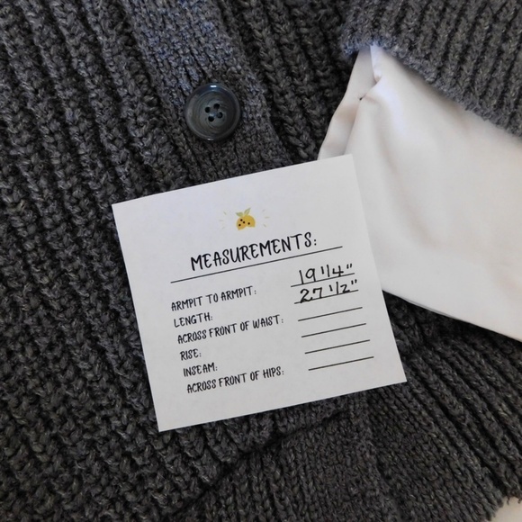 NWT!! ANTHROPOLOGIE Gray Cropped Twofer Cardigan Sweater Academia Preppy Small - Picture 16 of 16